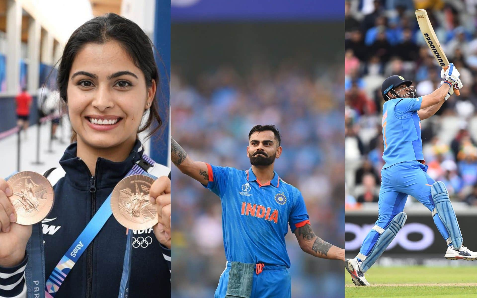 "They Are Icons": Olympic Medalist Manu Bhaker Express Her Respect For Kohli, Dhoni And Sachin